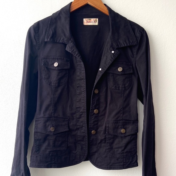 Nordstrom Adriana USA Black Denim Jacket - Picture 2 of 7